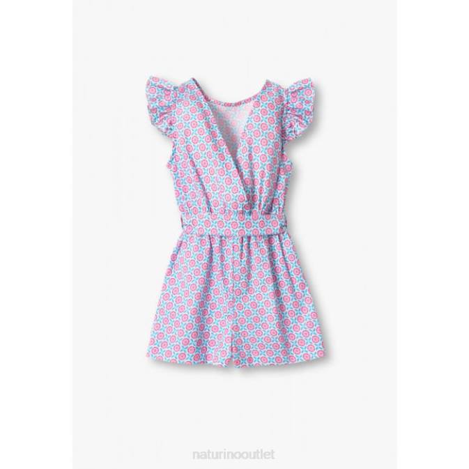 Kids Naturino Pink-Light Bue ESTELLE Overalls J6T6616