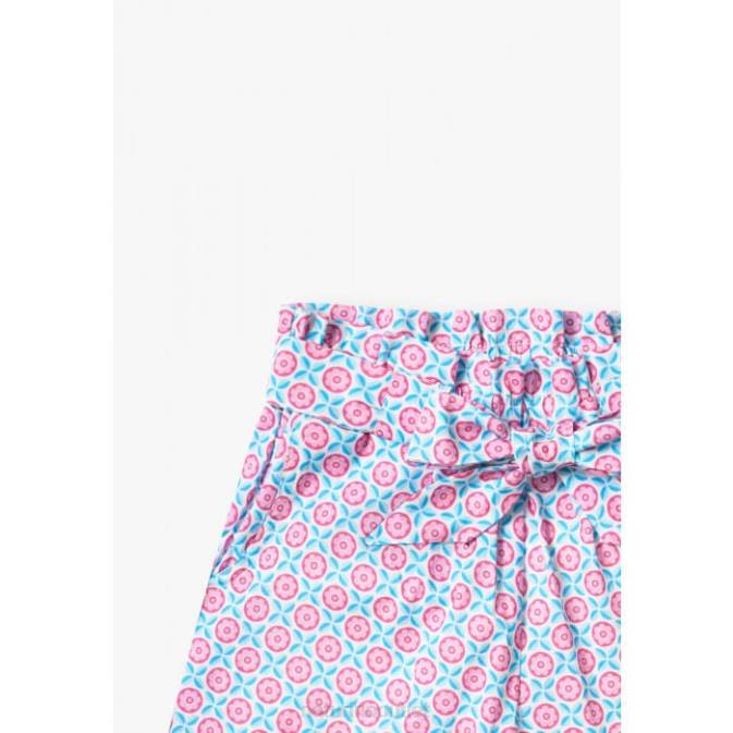 Kids Naturino Sky Blue/Pink SEKI Bermuda Shorts with Bow J6T6612