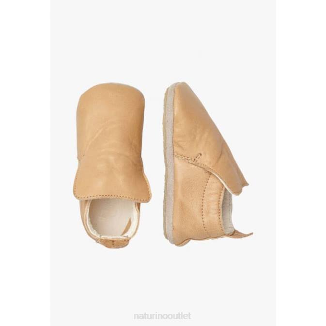 Baby Naturino Beige PLUMARD Nappa Leather Crib Shoes J6T62
