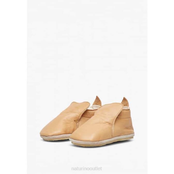 Baby Naturino Beige PLUMARD Nappa Leather Crib Shoes J6T62