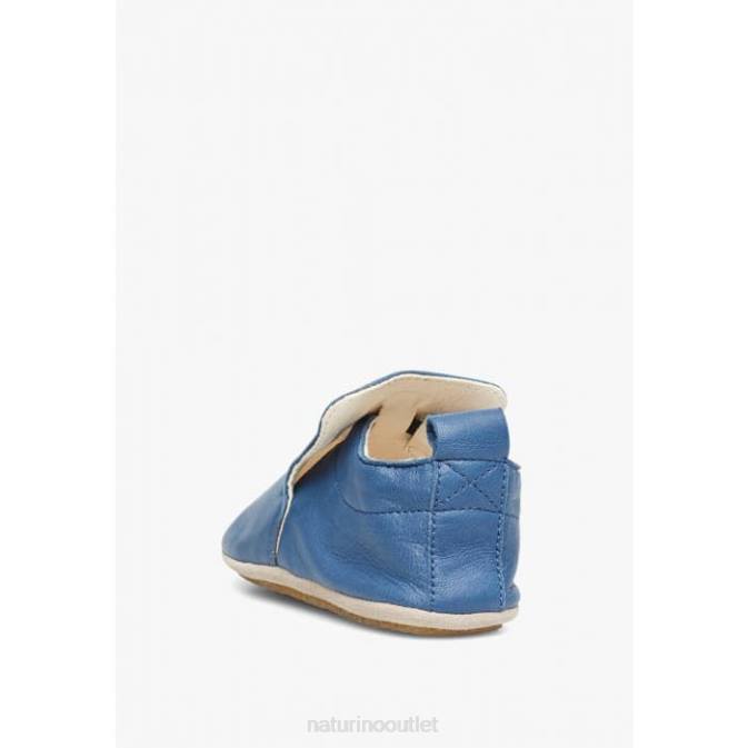 Baby Naturino Blue PLUMARD Nappa Leather Crib Shoes J6T61