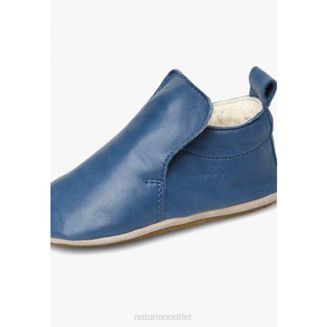 Baby Naturino Blue PLUMARD Nappa Leather Crib Shoes J6T61