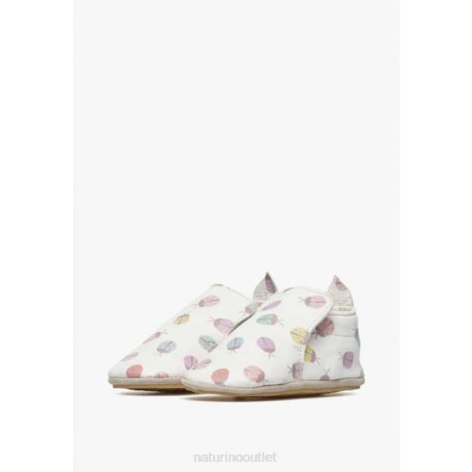 Baby Naturino Cream PLUMARD Crib Shoes with Ladybug Print J6T66