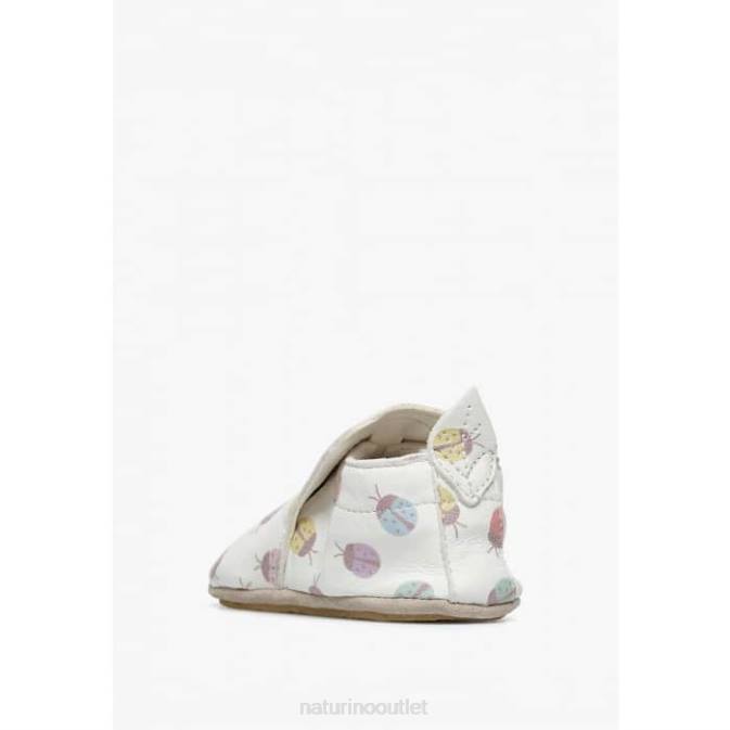 Baby Naturino Cream PLUMARD Crib Shoes with Ladybug Print J6T66