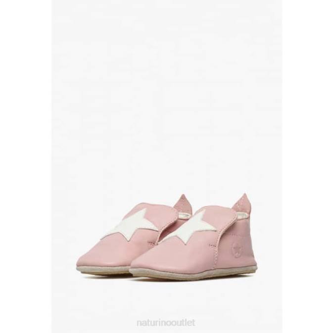 Baby Naturino Pink MYJY Leather Crib Shoes J6T616