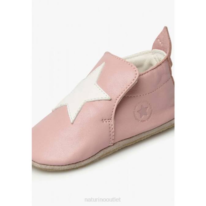 Baby Naturino Pink MYJY Leather Crib Shoes J6T616