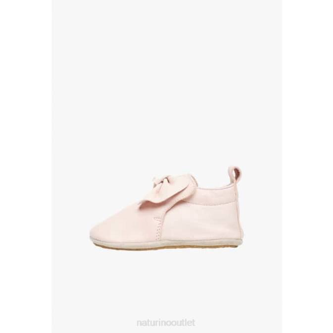 Baby Naturino Pink PLOTE Nappa Leather Crib Shoes with Bow J6T610