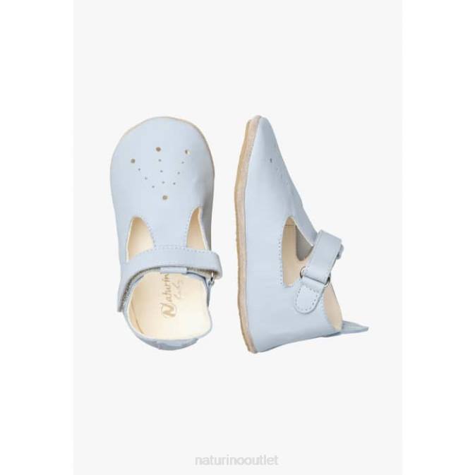 Baby Naturino Sky Blue MUP Semi-Open Crib Shoes J6T612