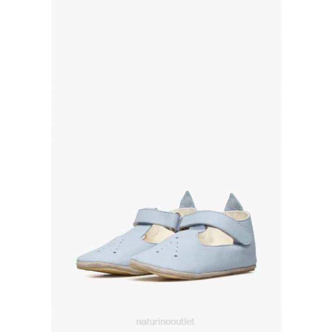 Baby Naturino Sky Blue MUP Semi-Open Crib Shoes J6T612