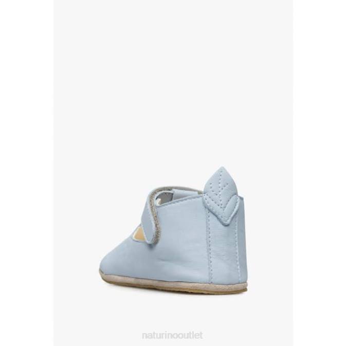 Baby Naturino Sky Blue MUP Semi-Open Crib Shoes J6T612