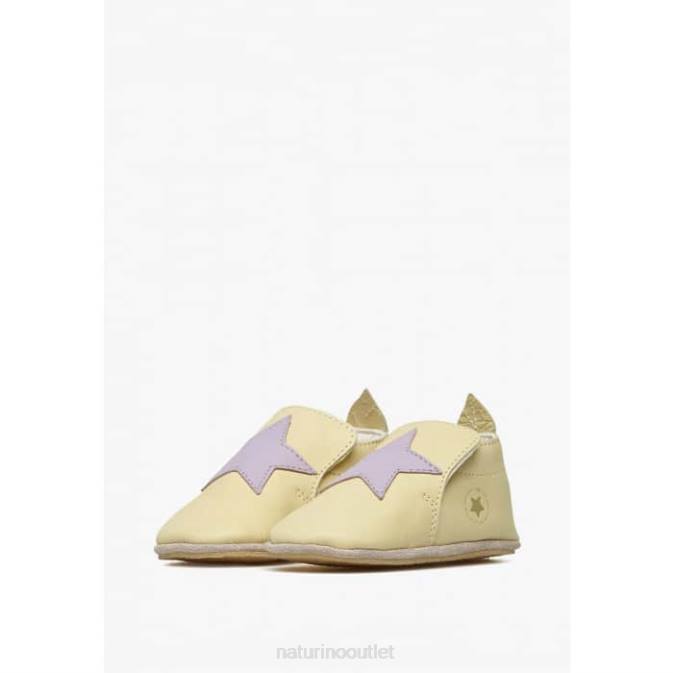Baby Naturino Yellow MYJY Leather Crib Shoes J6T617