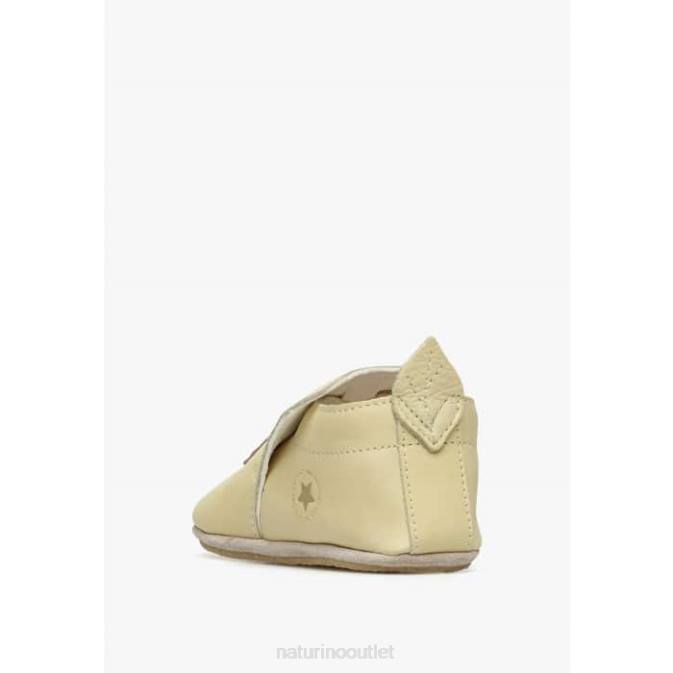 Baby Naturino Yellow MYJY Leather Crib Shoes J6T617