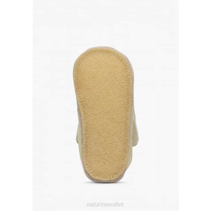 Baby Naturino Yellow MYJY Leather Crib Shoes J6T617