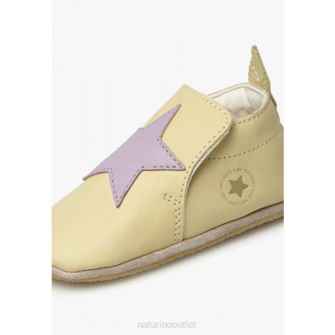 Baby Naturino Yellow MYJY Leather Crib Shoes J6T617