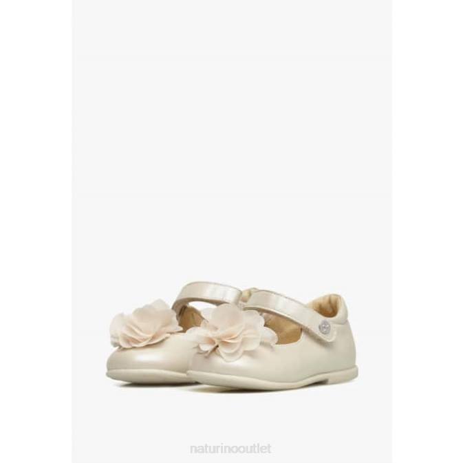 Kids Naturino Beige PENNILY Leather Ballerinas J6T6529