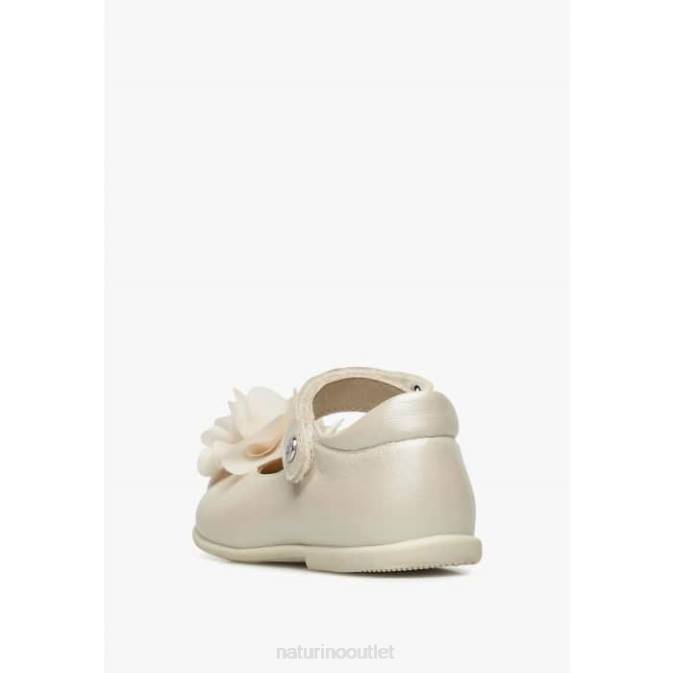 Kids Naturino Beige PENNILY Leather Ballerinas J6T6529