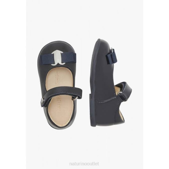 Kids Naturino Blue JETE' Patent Leather Ballerinas J6T6537