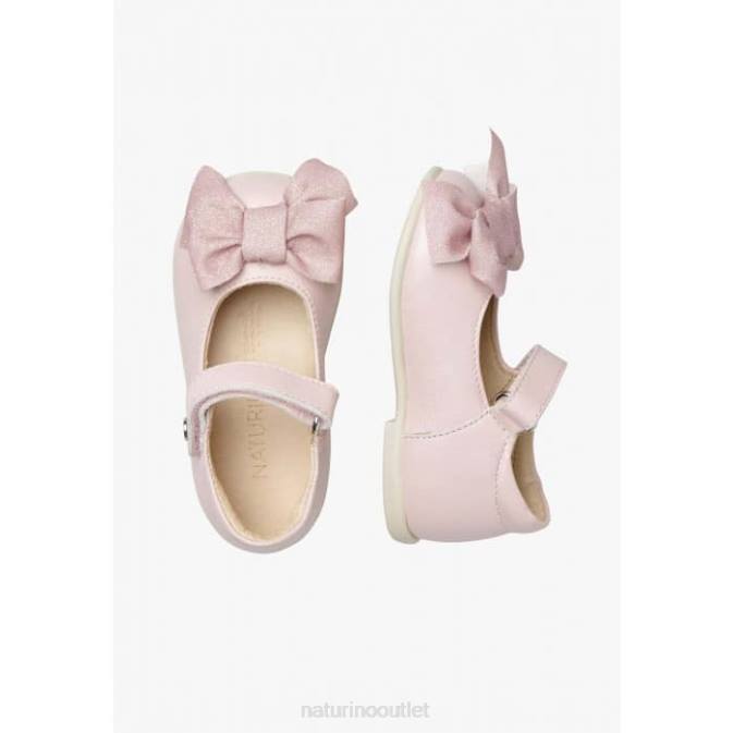 Kids Naturino Pink ARABESQUE Leather Ballerinas J6T6528