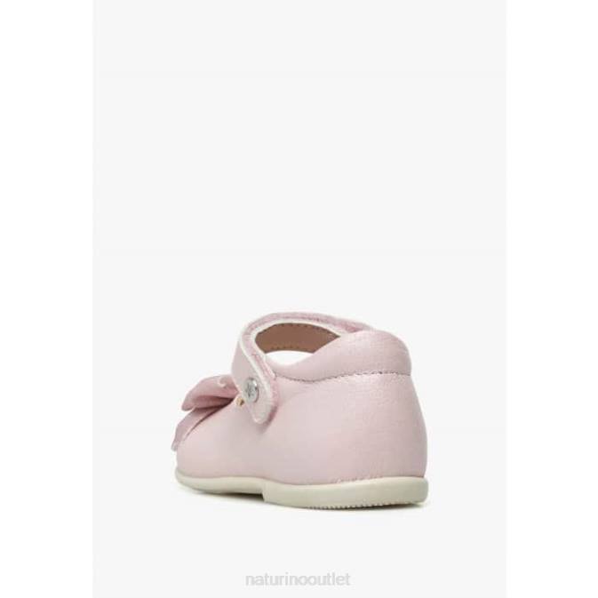 Kids Naturino Pink ARABESQUE Leather Ballerinas J6T6528
