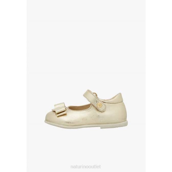 Kids Naturino Platinum JETE' Leather Ballerinas J6T6527