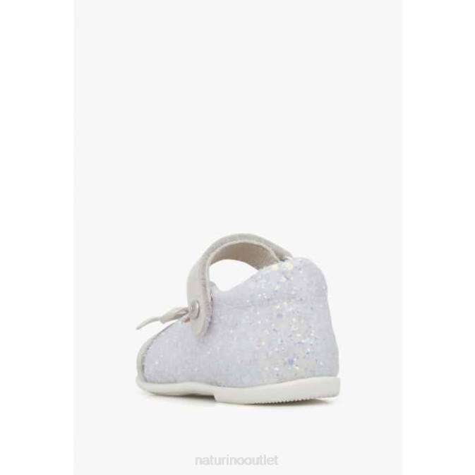 Kids Naturino Silver SALLENY Leather Ballerinas J6T6531