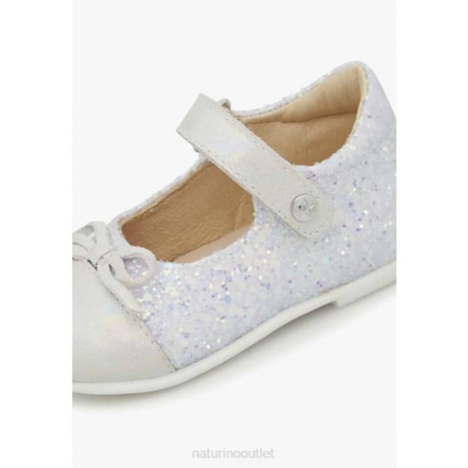 Kids Naturino Silver SALLENY Leather Ballerinas J6T6531