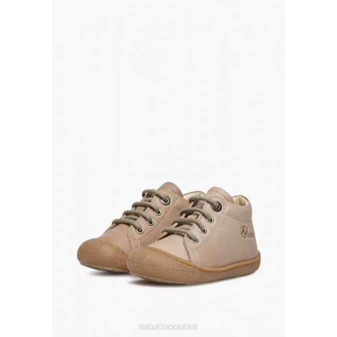 Kids Naturino Beige COCOON Napa Leather Toddler Shoes J6T6278