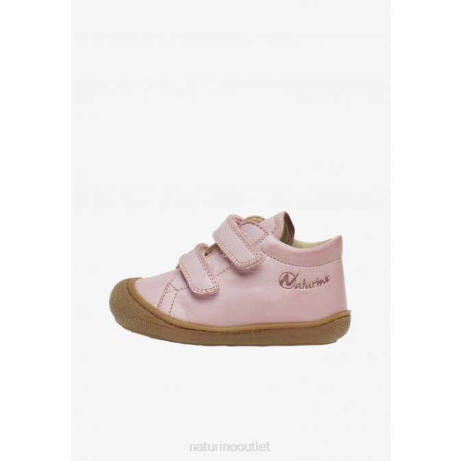 Kids Naturino Candy Pink COCOON VL First Steps Shoes In Nappa Leather J6T6269