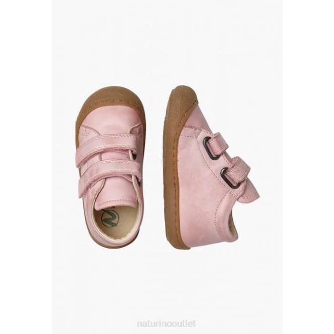 Kids Naturino Candy Pink COCOON VL First Steps Shoes In Nappa Leather J6T6269