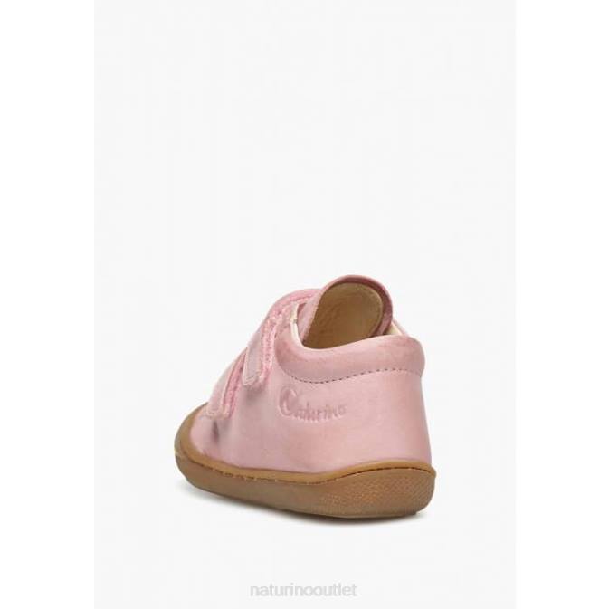 Kids Naturino Candy Pink COCOON VL First Steps Shoes In Nappa Leather J6T6269
