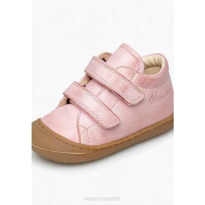Kids Naturino Candy Pink COCOON VL First Steps Shoes In Nappa Leather J6T6269