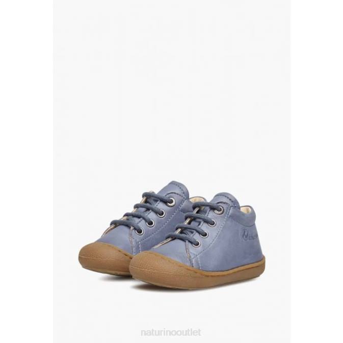 Kids Naturino Dark Blue COCOON Napa Leather Toddler Shoes J6T6263