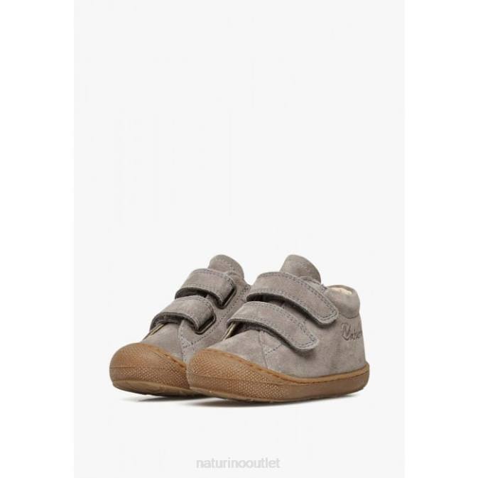 Kids Naturino Grey COCOON VL Suede First Steps Shoes J6T6335