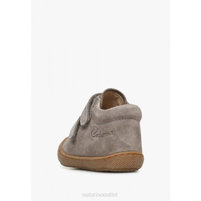 Kids Naturino Grey COCOON VL Suede First Steps Shoes J6T6335