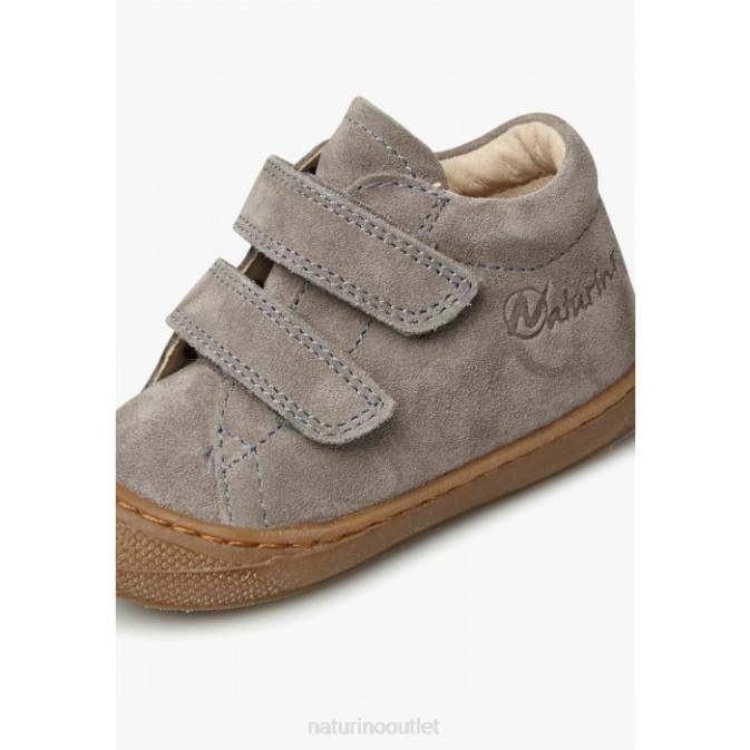 Kids Naturino Grey COCOON VL Suede First Steps Shoes J6T6335