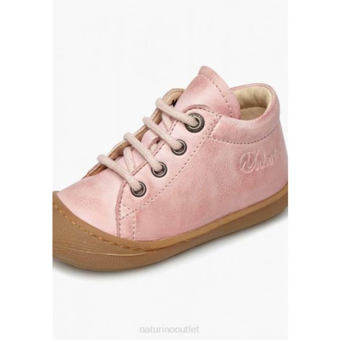 Kids Naturino Light Pink COCOON Napa Leather Toddler Shoes J6T6275