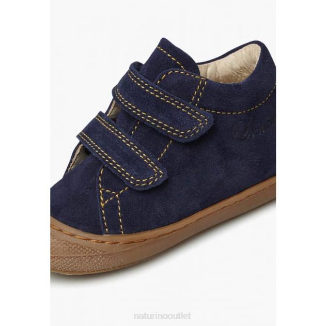 Kids Naturino Navy COCOON VL Suede First Steps Shoes J6T6255