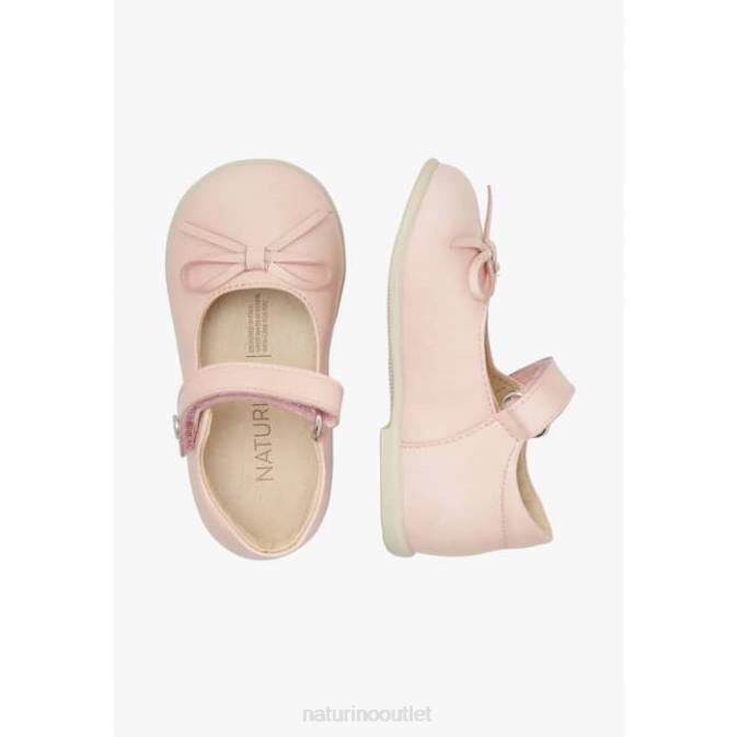 Kids Naturino Pink BALLET Patent Leather Strappy Ballet Flats J6T6237