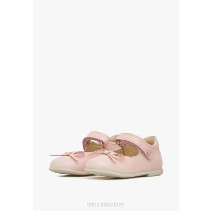 Kids Naturino Pink BALLET Patent Leather Strappy Ballet Flats J6T6237