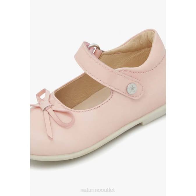Kids Naturino Pink BALLET Patent Leather Strappy Ballet Flats J6T6237