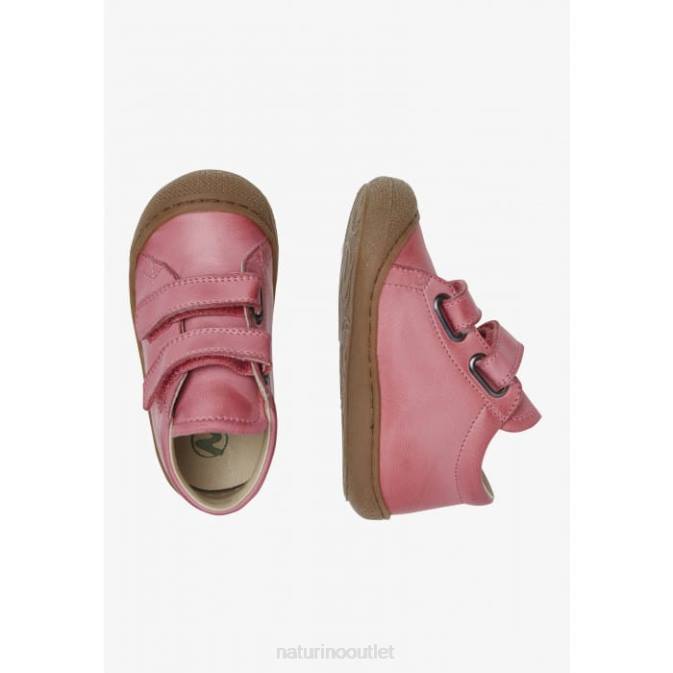 Kids Naturino Pink COCOON VL First Steps Shoes In Nappa Leather J6T6266