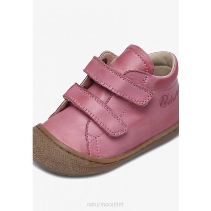 Kids Naturino Pink COCOON VL First Steps Shoes In Nappa Leather J6T6266