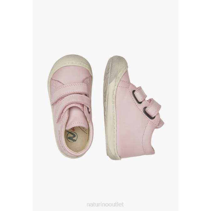 Kids Naturino Pink COCOON VL First Steps Shoes In Nappa Leather J6T6267