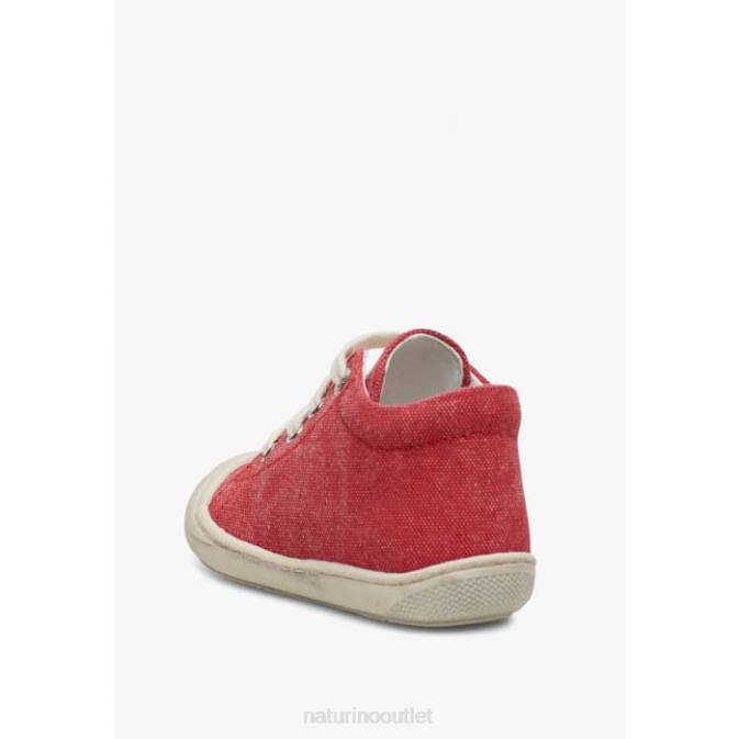 Kids Naturino Red COCOON Canvas First Steps Shoes J6T6337