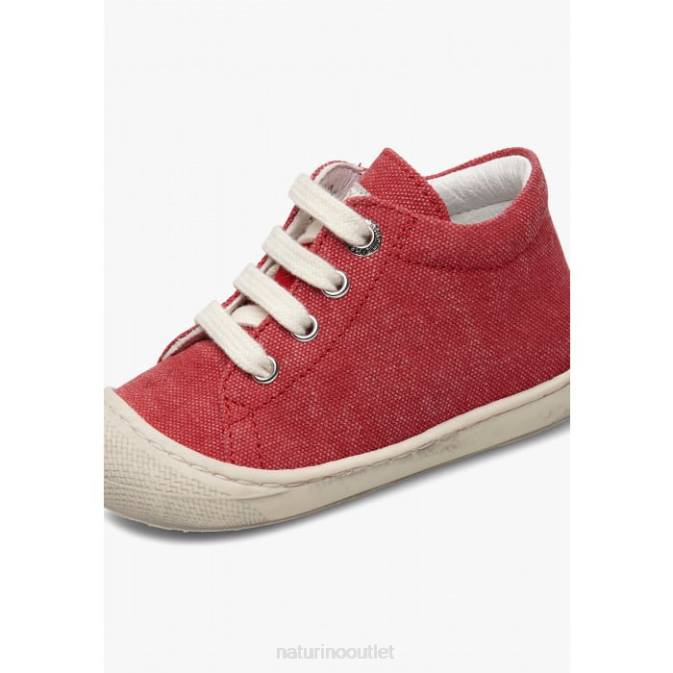 Kids Naturino Red COCOON Canvas First Steps Shoes J6T6337