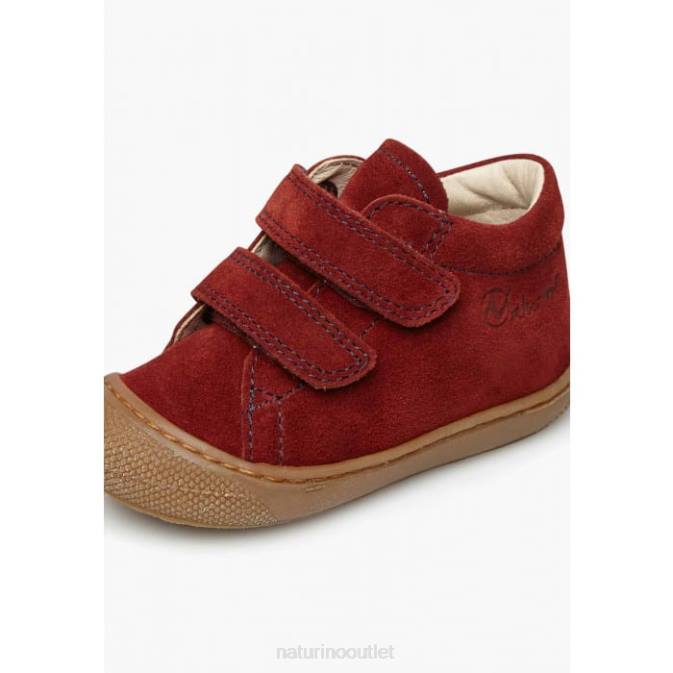 Kids Naturino Red COCOON VL Suede First Steps Shoes J6T6259