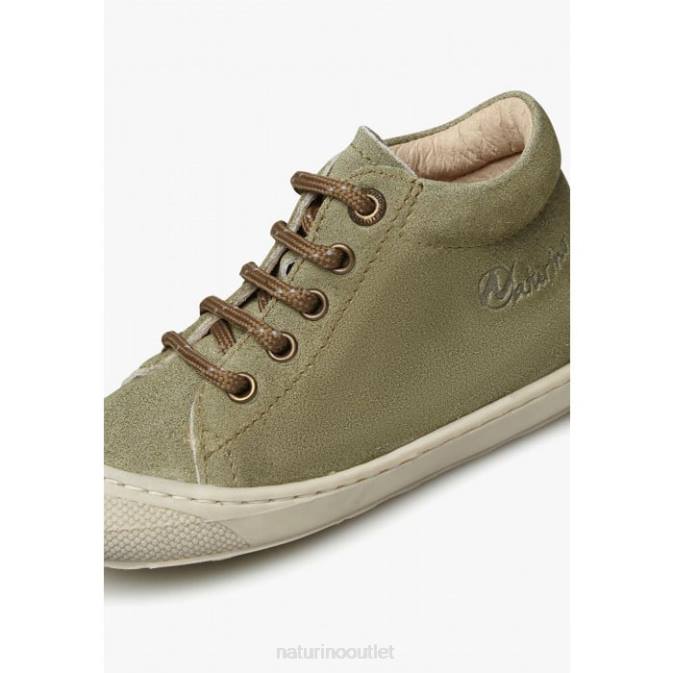 Kids Naturino Army Green COCOON Suede First Steps Shoes J6T656