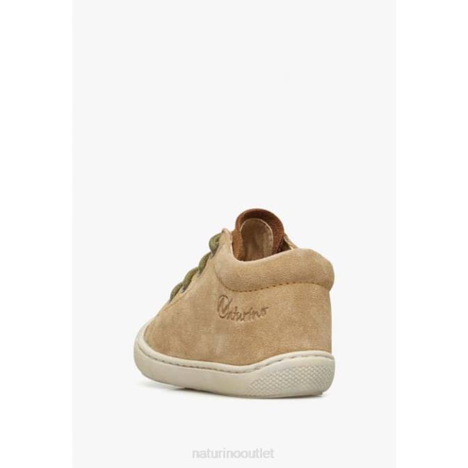 Kids Naturino Beige-Brown COCOON Suede First Steps Shoes J6T662