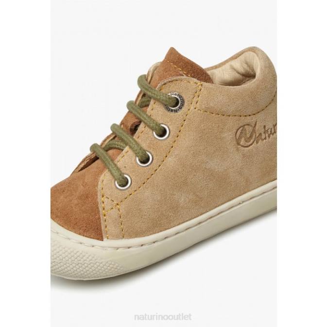 Kids Naturino Beige-Brown COCOON Suede First Steps Shoes J6T662