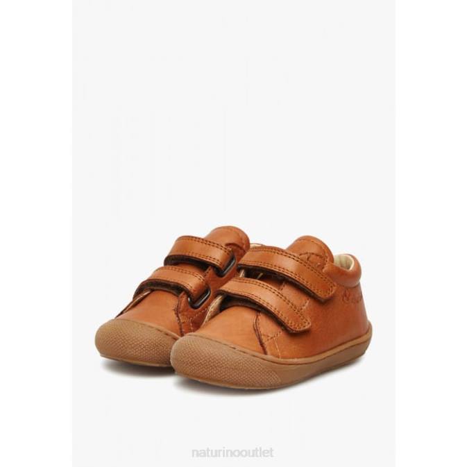 Kids Naturino Beige COCOON VL First Steps Shoes In Nappa Leather J6T6134